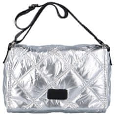 Turbo Bags Módní látková taška s prošíváním Eladio, stříbrná