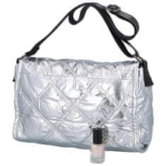 Turbo Bags Módní látková taška s prošíváním Eladio, stříbrná