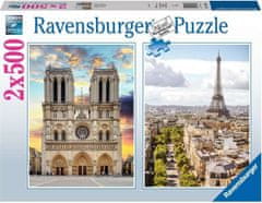 Ravensburger Puzzle Návštěva Paříže 2x500 dílků