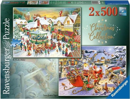 Ravensburger Puzzle Vánoční kolekce No.1, 2x500 dílků