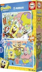Educa Puzzle Sponge Bob 2x100 dílků