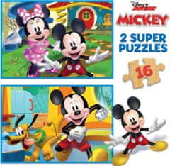 Educa Dřevěné puzzle Mickey a Minnie 2x16 dílků