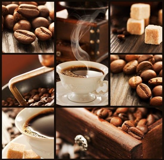 Grafika Čtvercové puzzle Kávová koláž 1000 dílků