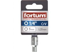 Fortum Hlavice nástrčná 1/4", 5mm, L 25mm