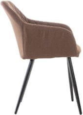 BHM Germany Jídelní židle Shila, textil, hnědá