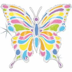 Grabo Fóliový balónek Supershape Motýl pastelový 84cm
