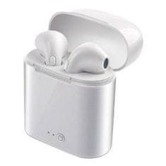 HADEX Bluetooth bezdrátová sluchátka i7s TWS bílé