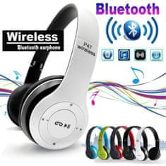 HADEX Bluetooth bezdrátová sluchátka P47 bílé