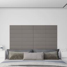 Vidaxl Nástěnné panely 12 ks světle šedé 90 x 15 cm textil 1,62 m²