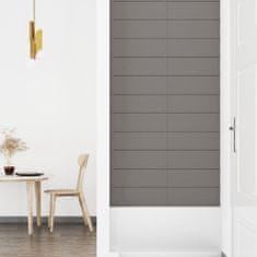 Vidaxl Nástěnné panely 12 ks tmavě šedé 90 x 15 cm textil 1,62 m²