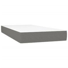 Greatstore Box spring postel s matrací tmavě šedá 90x200 cm textil