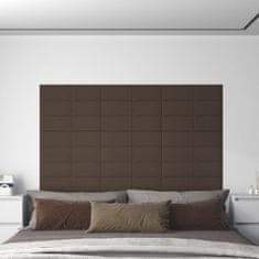 Vidaxl Nástěnné panely 12 ks taupe 60 x 15 cm textil 1,08 m²