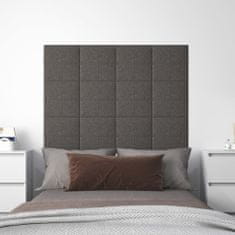 Vidaxl Nástěnné panely 12 ks tmavě šedé 30 x 30 cm textil 1,08 m²