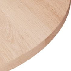 Greatstore Kulatá stolní deska Ø50x1,5 cm masivní dub bez povrchové úpravy