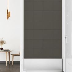 Greatstore Nástěnné panely 12 ks tmavě šedé 60 x 30 cm samet 2,16 m²