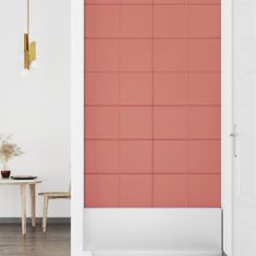 Greatstore Nástěnné panely 12 ks růžové 60 x 30 cm samet 2,16 m²