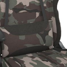 shumee Herní židle s podnožkou maskáčová a černá textil