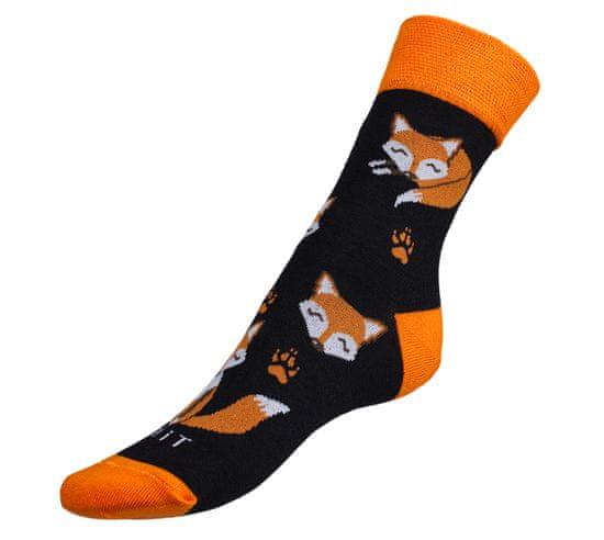 Bellatex Ponožky dětské Liška - 20-24 - oranžová, černá