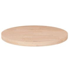 Greatstore Kulatá stolní deska Ø50x2,5 cm masivní dub bez povrchové úpravy