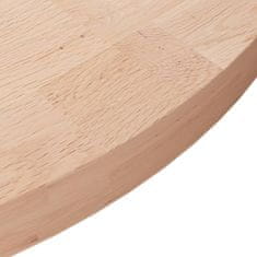 Greatstore Kulatá stolní deska Ø 60x4 cm masivní dub bez povrchové úpravy