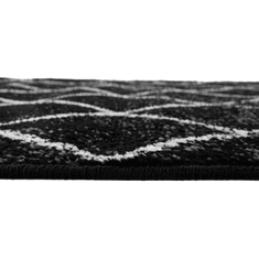 KONDELA Koberec, černá/vzor, 57x90 cm, MATES TYP 1