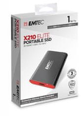 Emtec SSD (externí paměť) "X210", 1TB, USB 3.2, 500/500 MB/s, ECSSD1TX210