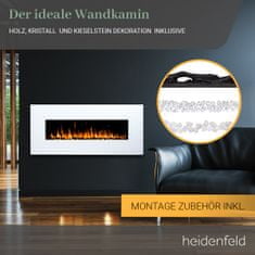 Heidenfeld Elektrický krb HF-WK300 107x55 cm bílý