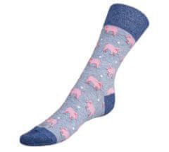 Bellatex Ponožky Prasátka - 39-42 - modrá, růžová