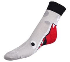 Bellatex Ponožky Žralok 2 - 39-42 - šedá, červená