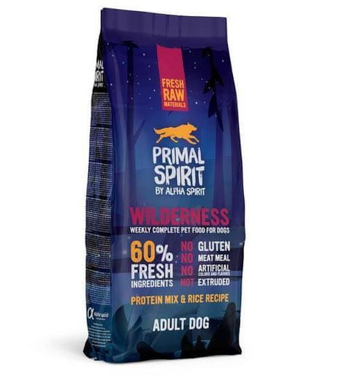 Primal Primal 60% Wilderness Dog Food 12 kg hypoalergenní přírodní granule bez obilovin pro dospělé psy všech plemen