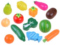 JOKOMISIADA Dřevěná zelenina, ovoce, magnetický box ZA4121