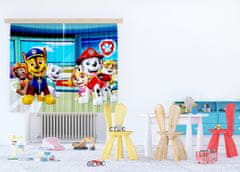 AG Design Tlapková Patrola hlídková stanice, Disney, záclony , 180 x 160 cm, 2 díly, pro dětské pokoje, FCS XL 4388