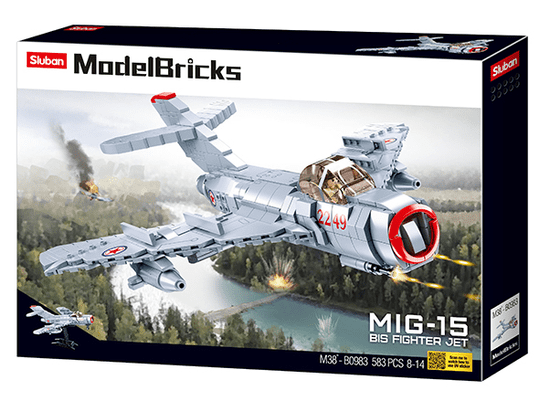 Sluban Model Bricks M38-B0983 Proudový stíhací letoun MiG-15 M38-B0983