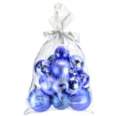 Dommio Vánoční koule v sáčku, assort, modré, 14 ks