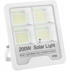 Foxter ETD200W Solární LED reflektor, IP66, dálkové ovládání, 200W
