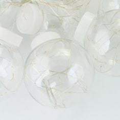 eCa Světelný závěs koule 180 LED, 2,5 m teplá bílá