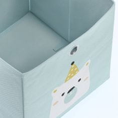 Zeller Úložný box na hračky MEDVÍDEK, textilní, 28 x 28 x 28 cm