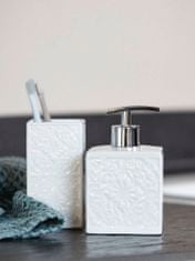 Wenko Keramický dávkovač na mýdlo v bílé barvě se vzorem CORDOBA, 500 ml, 13x9x9 cm