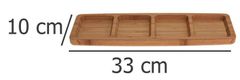 Excellent Houseware Bambusový podnos na občerstvení - 4 přihrádky