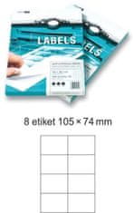 Smart Europapier LINE Samolepicí etikety 100 listů ( 8 etiket 105 x 74 mm)