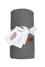 Detexpol Pletená deka do kočárku bavlna bambus tmavě šedá Bavlna, Bambus, 80/100 cm
