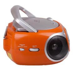 Trevi Přehrávač , CD 512/ORG, přenosný, CD, CDR/RW, FM, LED displej, 230 V/6xC, barva oranžová