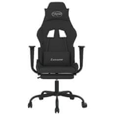 Vidaxl Herní židle s podnožkou černá textil