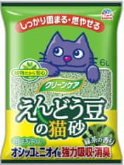 Japan Premium Rostlinná podestýlka Zelený hrášek s extraktem z bambusu a japonského čaje, 6 l