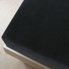 Greatstore Jersey prostěradla 2 ks černá 90 x 200 cm bavlna