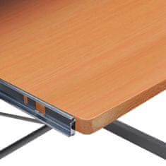 Vidaxl Rohový počítačový stůl Hnědý 132 x 112 x 99 cm kompozitní dřevo