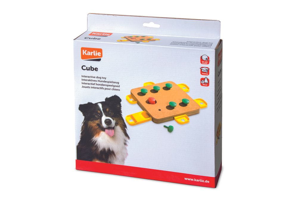 Karlie interaktivní hračka pro psy CUBE 32x32x5 cm