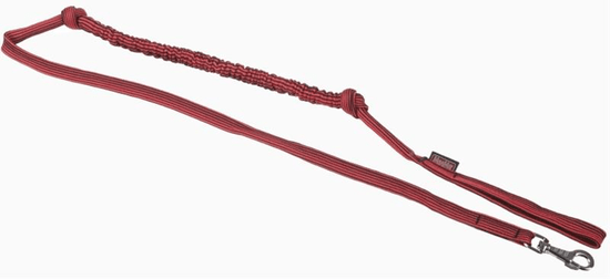 Manmat Vodítko nylon pletené s amortizérem - červené 230 cm
