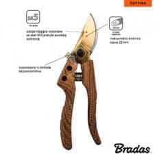 Bradas Zahradnické nůžky V-SERIES-D, procházející čepel, průměr 25mm