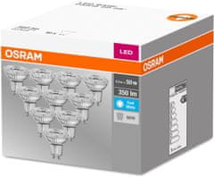 Osram 10x LED žárovka GU10 4,3W = 50W 350lm 4000K Neutrální bílá